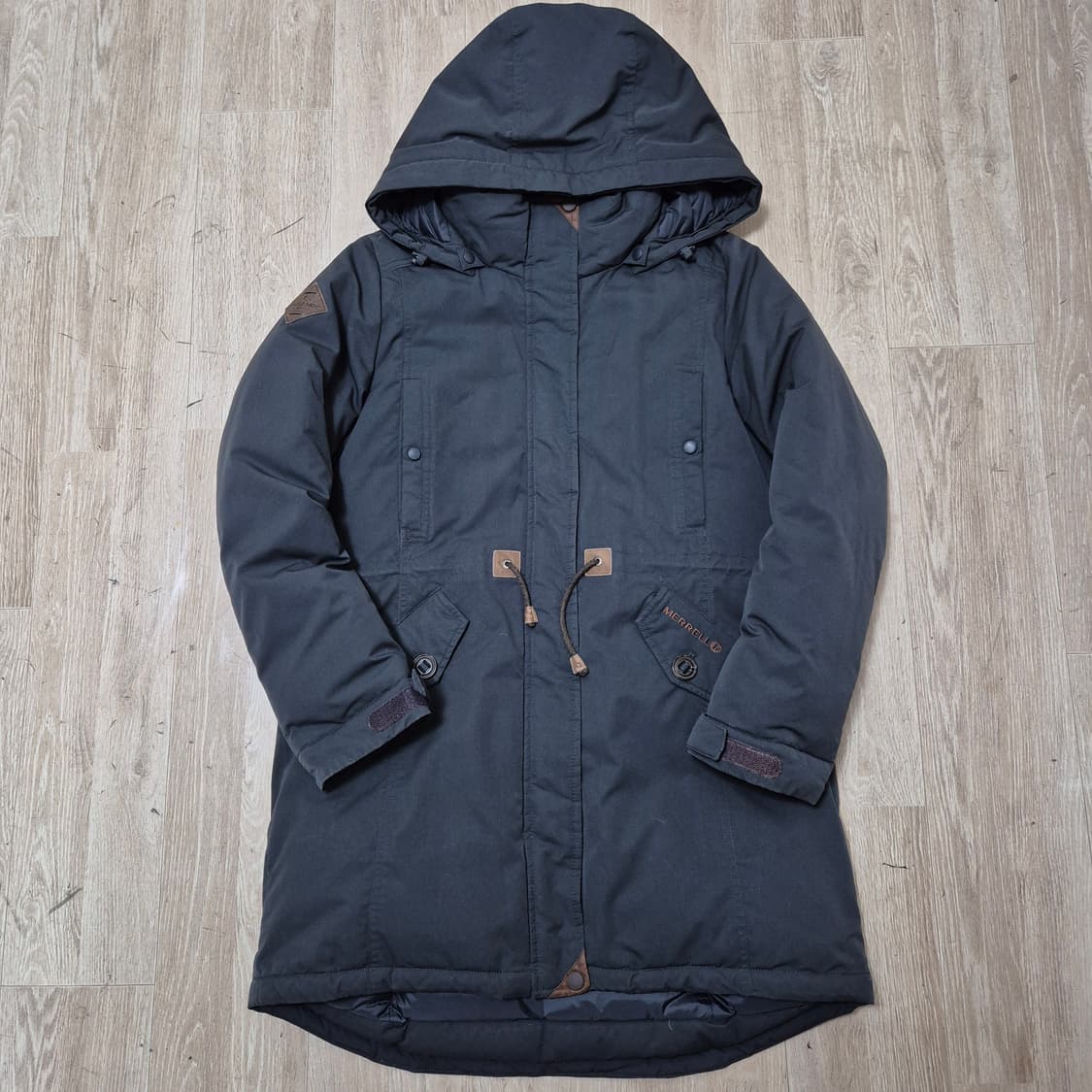 머렐 아웃도어 덕다운 후드 야상 롱패딩 점퍼 상품이미지1