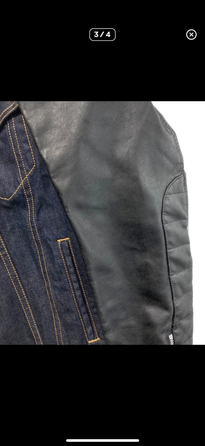 준야 와타나베 데님 레더 자켓 상품이미지3