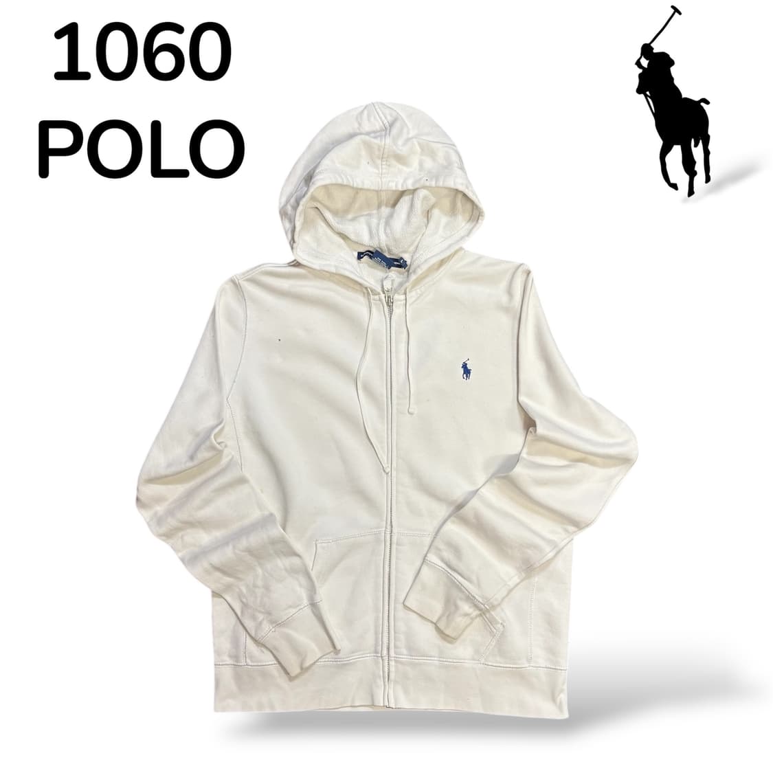 폴로 화이트 후드집업 L 상품이미지2