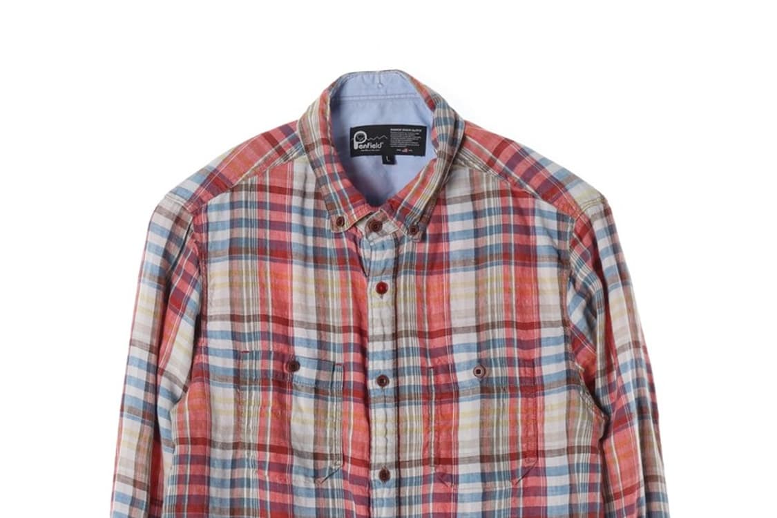 Penfield 빈티지 멀티 체크 린넨 셔츠 L 상품이미지3