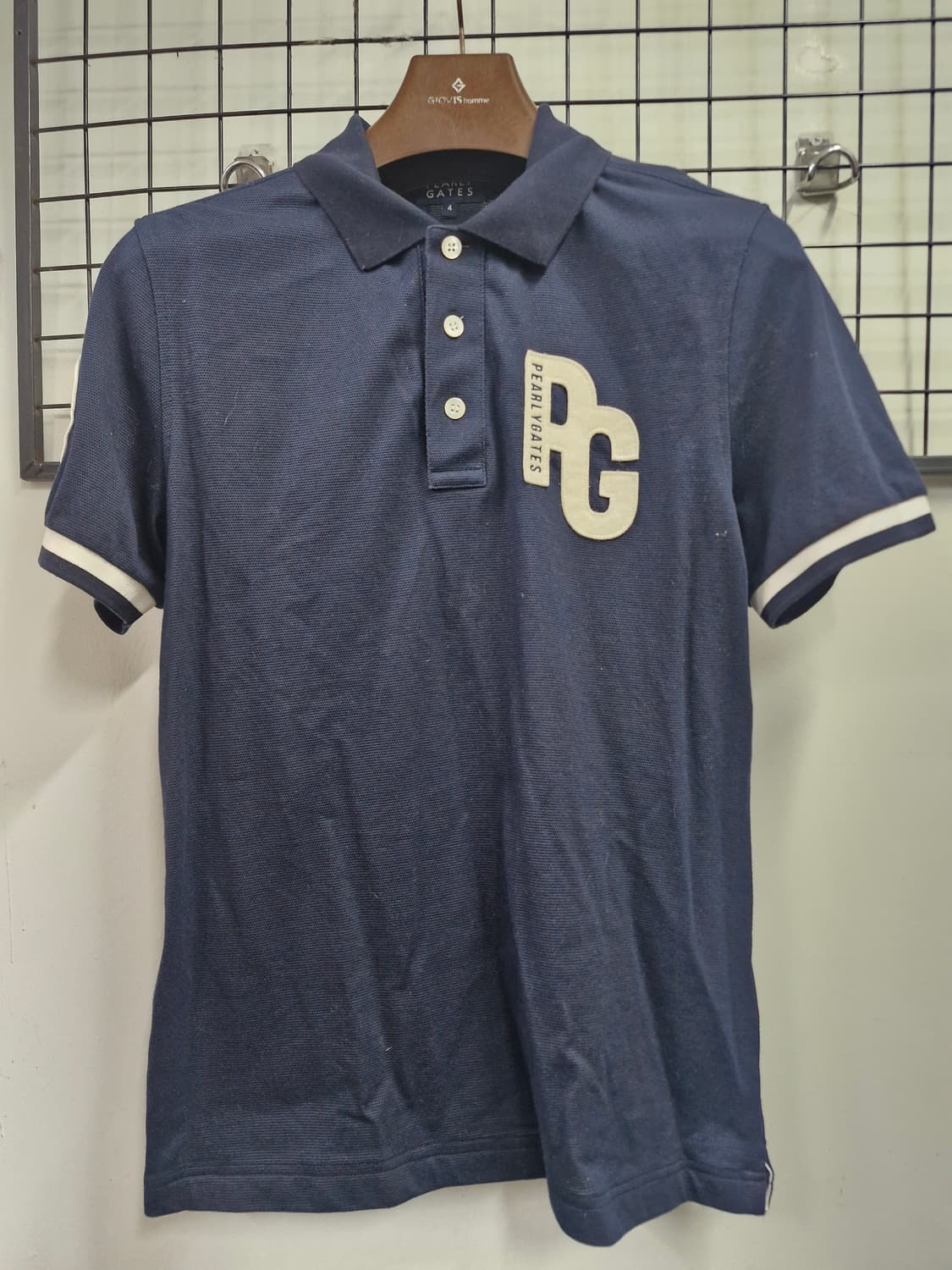 95M 파리게이츠 네이비 카라 반팔티. 상품이미지1