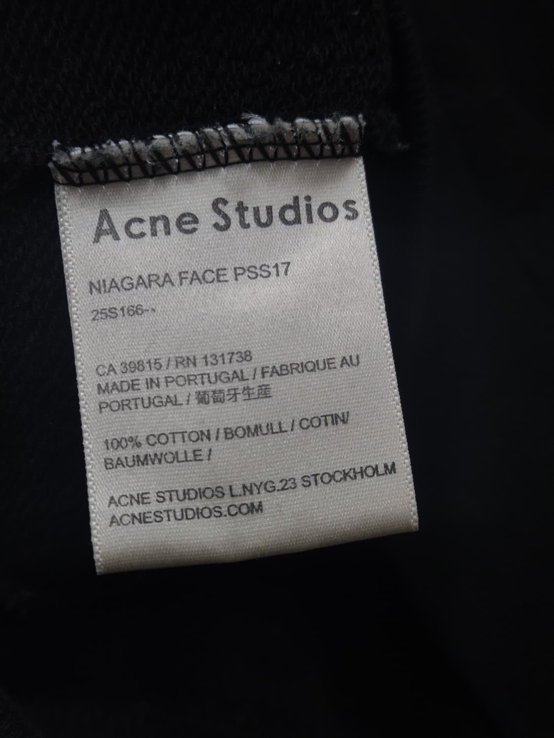 아크네 스튜디오 블랙 맨투맨 오버핏 / 110 (정품) 상품이미지6