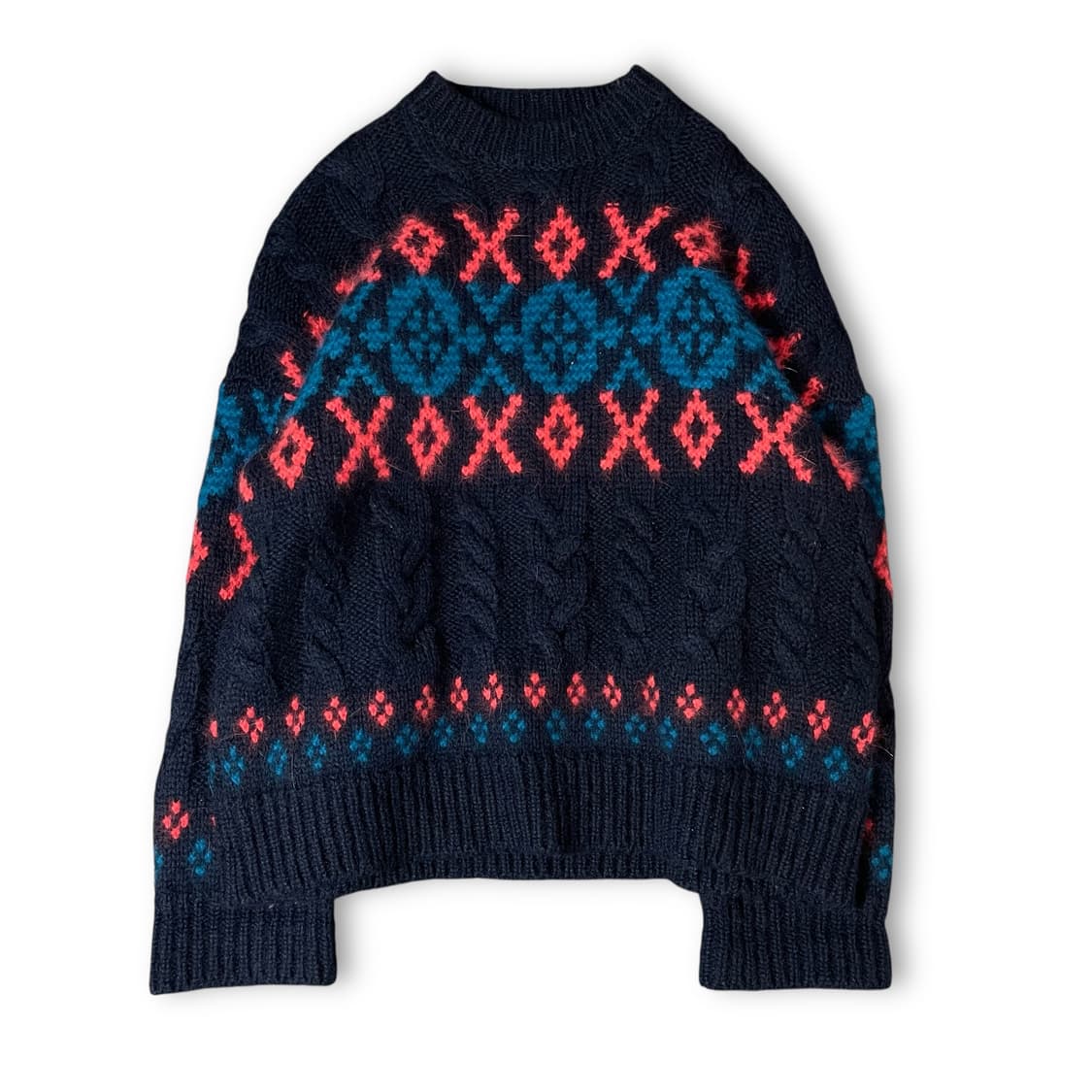 BANI.B 라운드넥 패턴 니트 상품이미지1