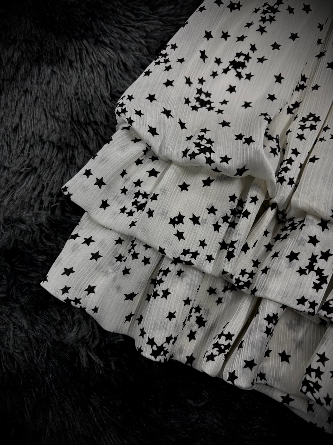 밴딩 화이트 별 캉캉 미니스커트 상품이미지4