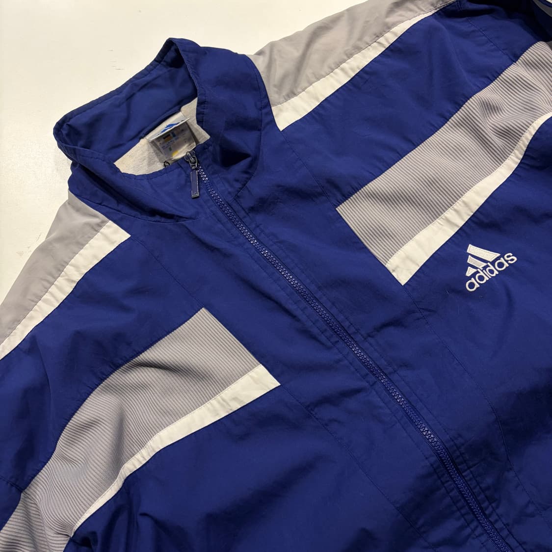 [XL] 90s 아디다스 올드스쿨 블루 바람막이 자켓 C63 상품이미지3