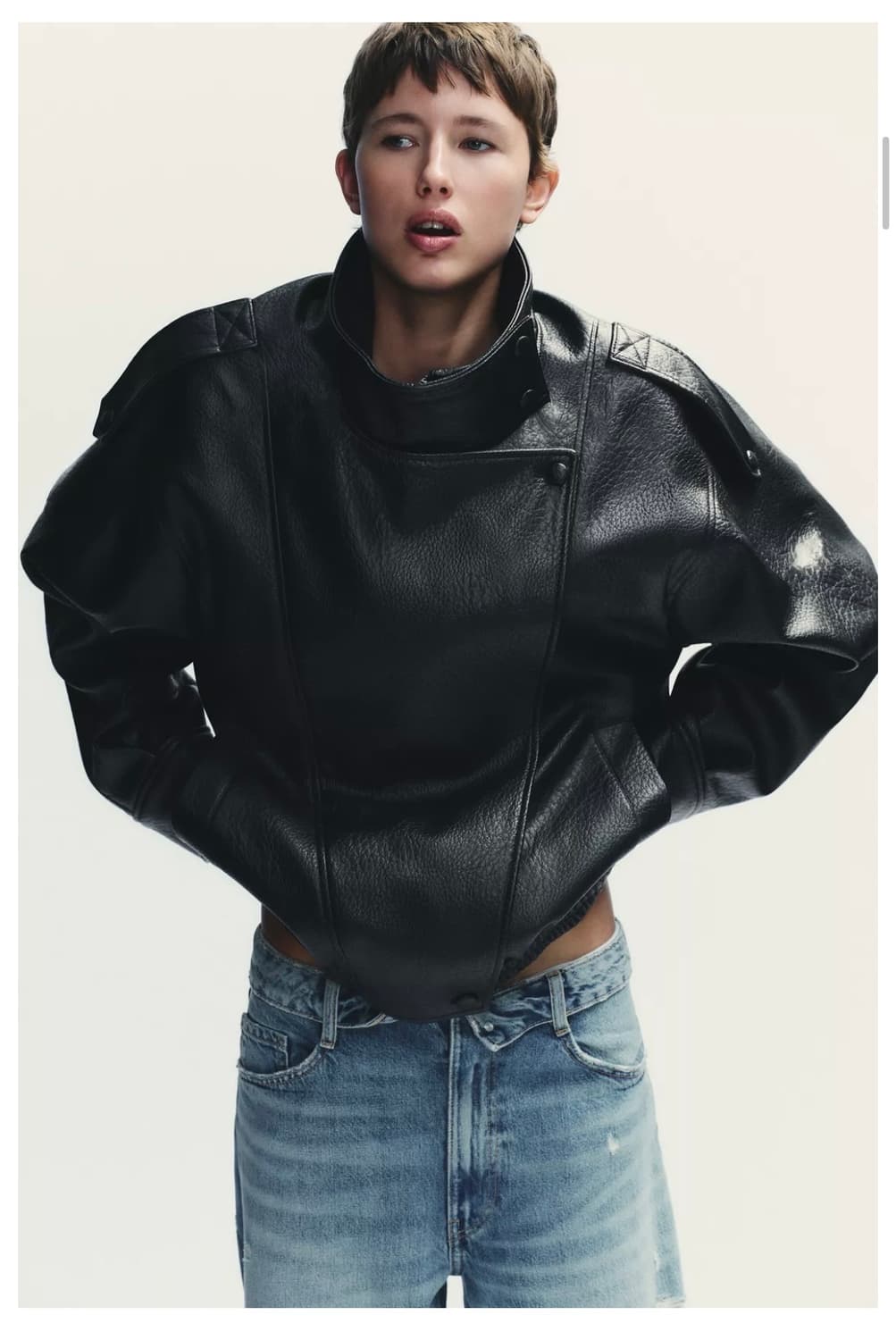 페이크 레더 점퍼 상품이미지2