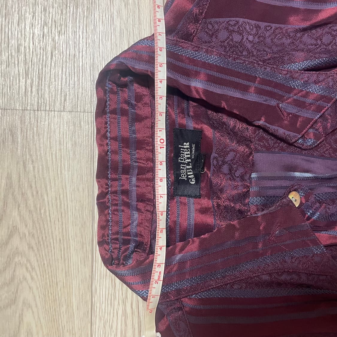 빈티지 와인톤 패턴 셔츠 상품이미지4