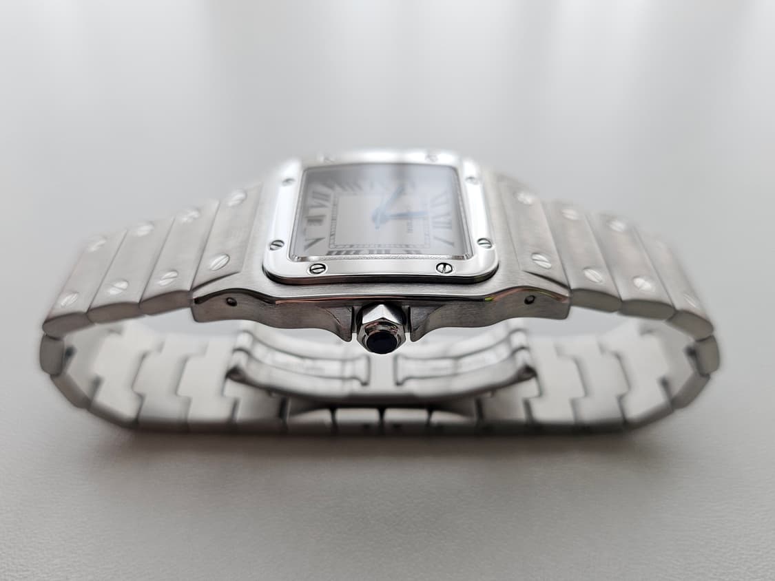 까르띠에 산토스 갈베 라지 스틸 쿼츠 상품이미지4