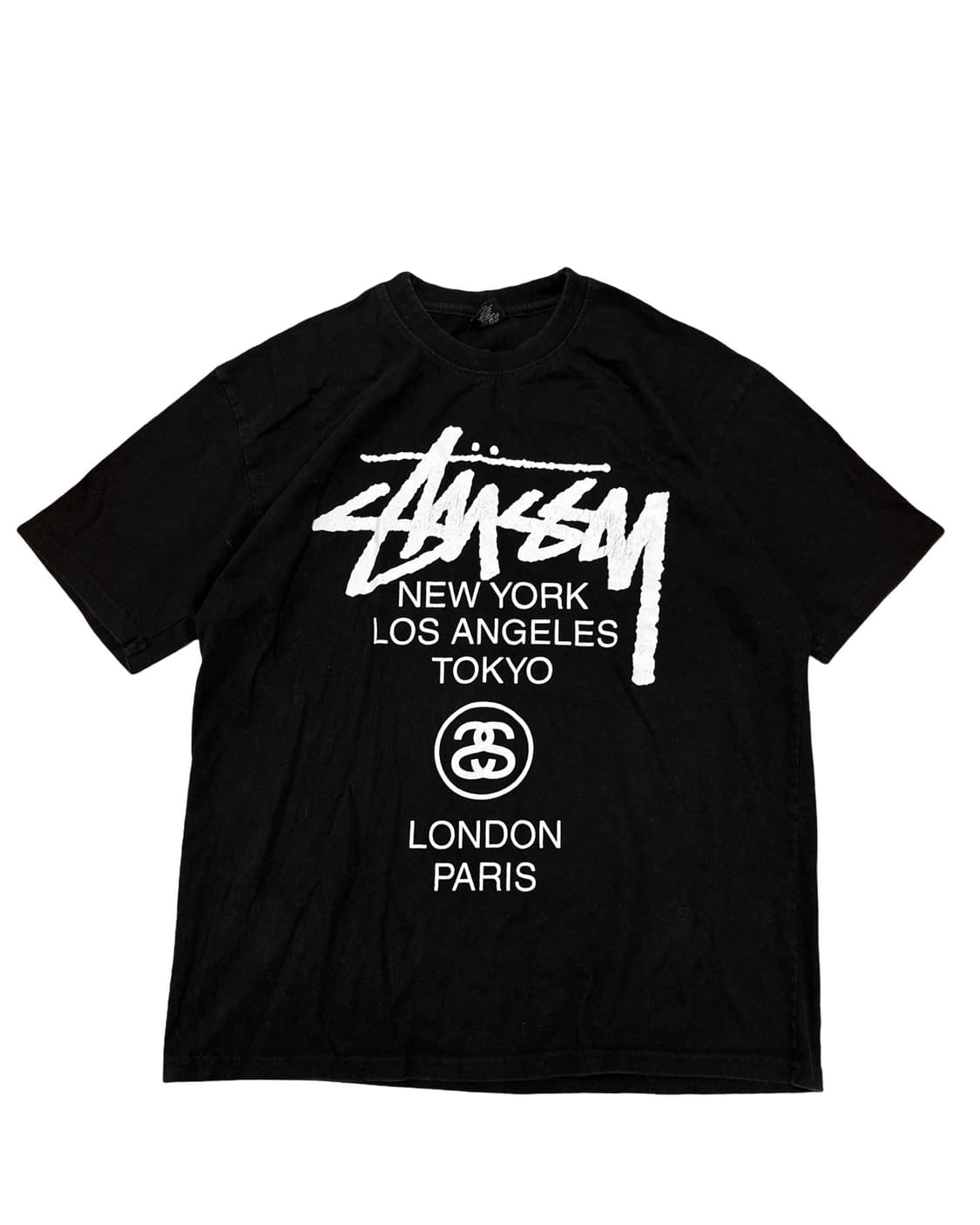 스투시 월드투어 블랙 반팔티 상품이미지1