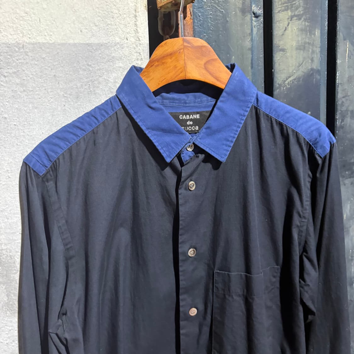 주카 투톤 셔츠 상품이미지2