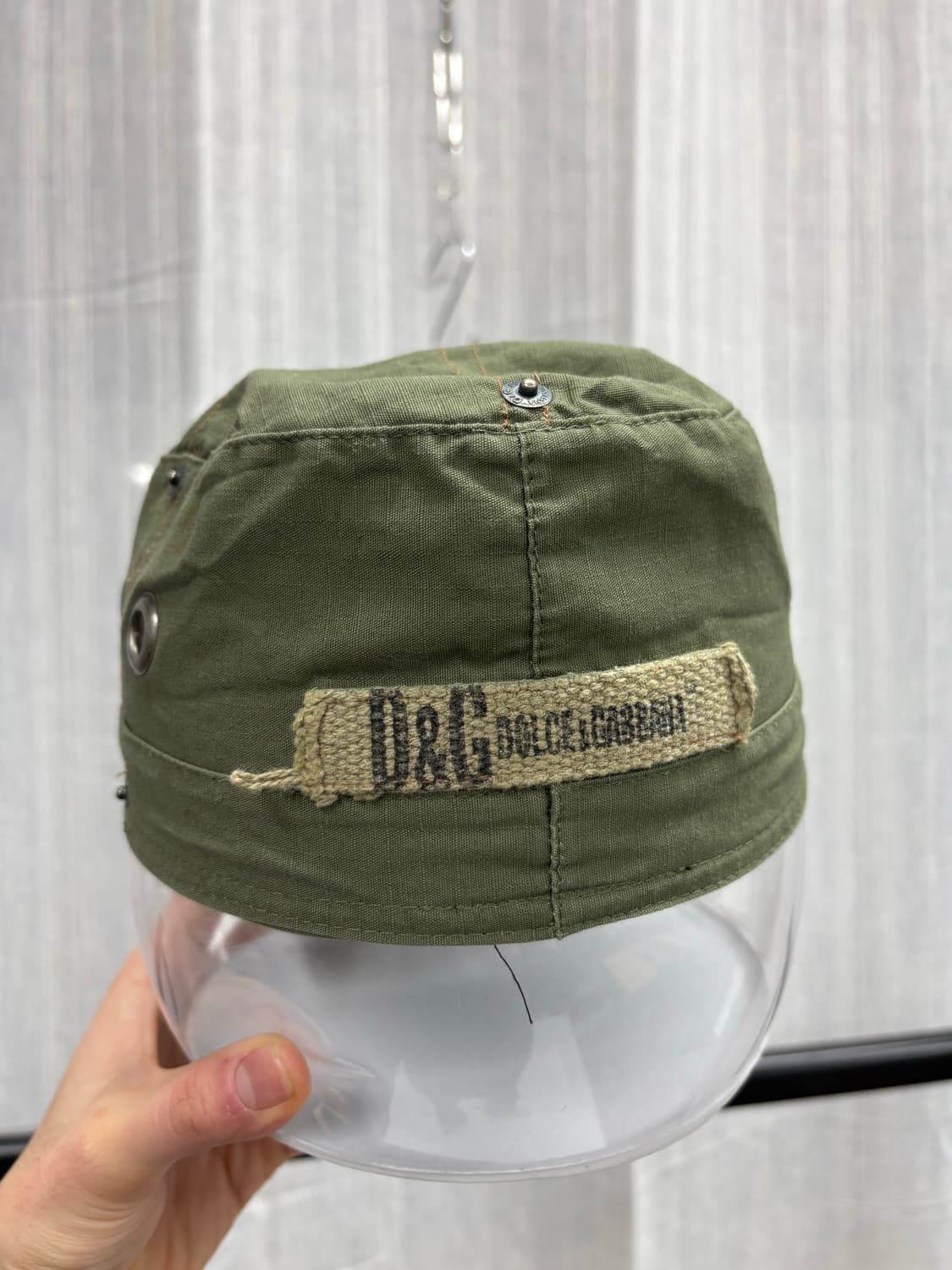 돌체엔가바나 밀리터리 카고 카키 캡 상품이미지5