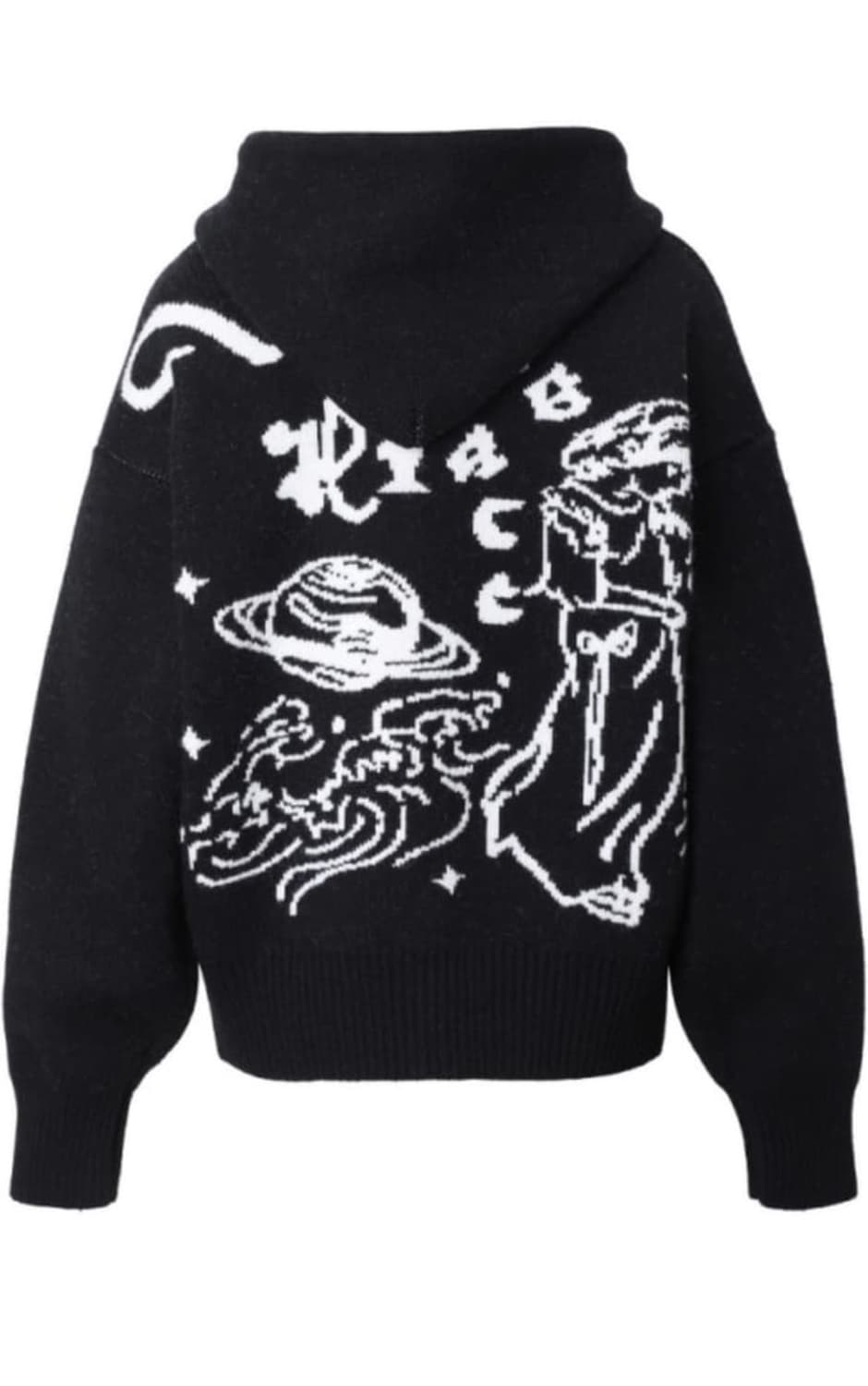 threetimes 비너스 자카드 니트 후디 상품이미지1