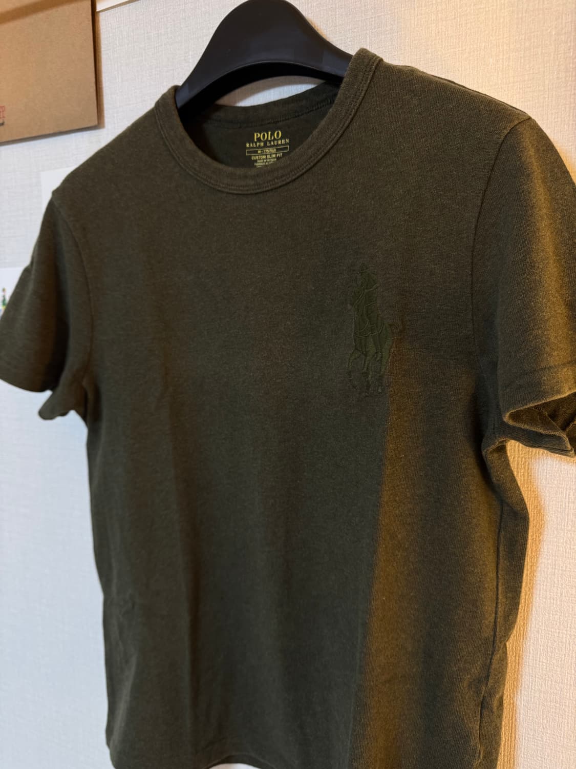 [M]폴로 랄프로렌 빅포니로고 코튼 반팔티 카키 상품이미지3
