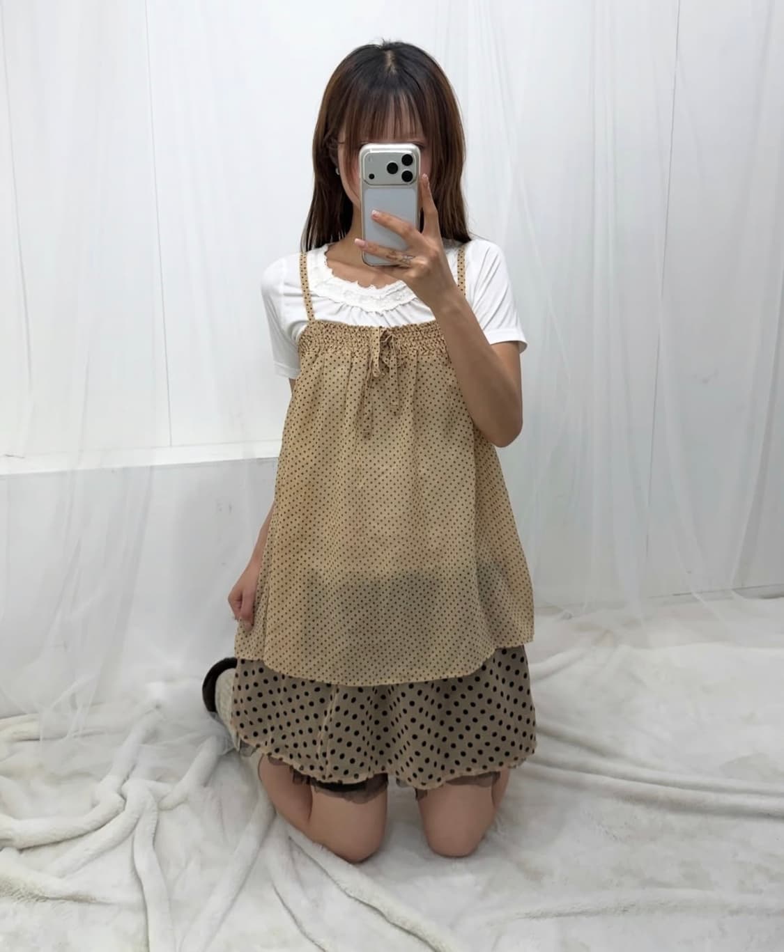 𖤐카키 도트 코디set𖤐  상품이미지4