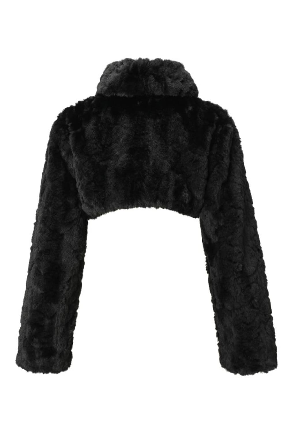 쓰리타임즈 퍼피 볼레로 퍼 자켓 블랙 상품이미지3