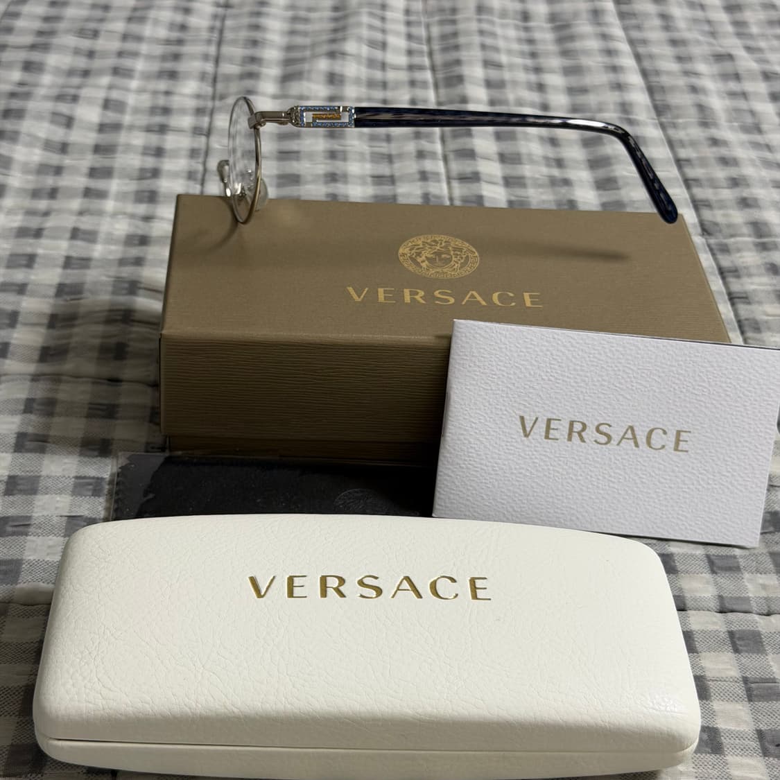 (OS) Versace 베르사체 아이스아웃 라운드 안경 은장 상품이미지4