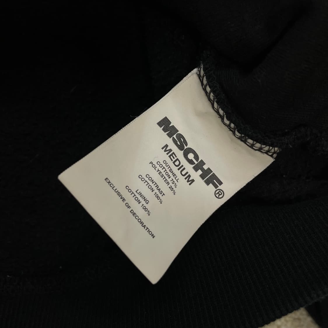 미스치프 롬버스 와플 후드집업 블랙 상품이미지6