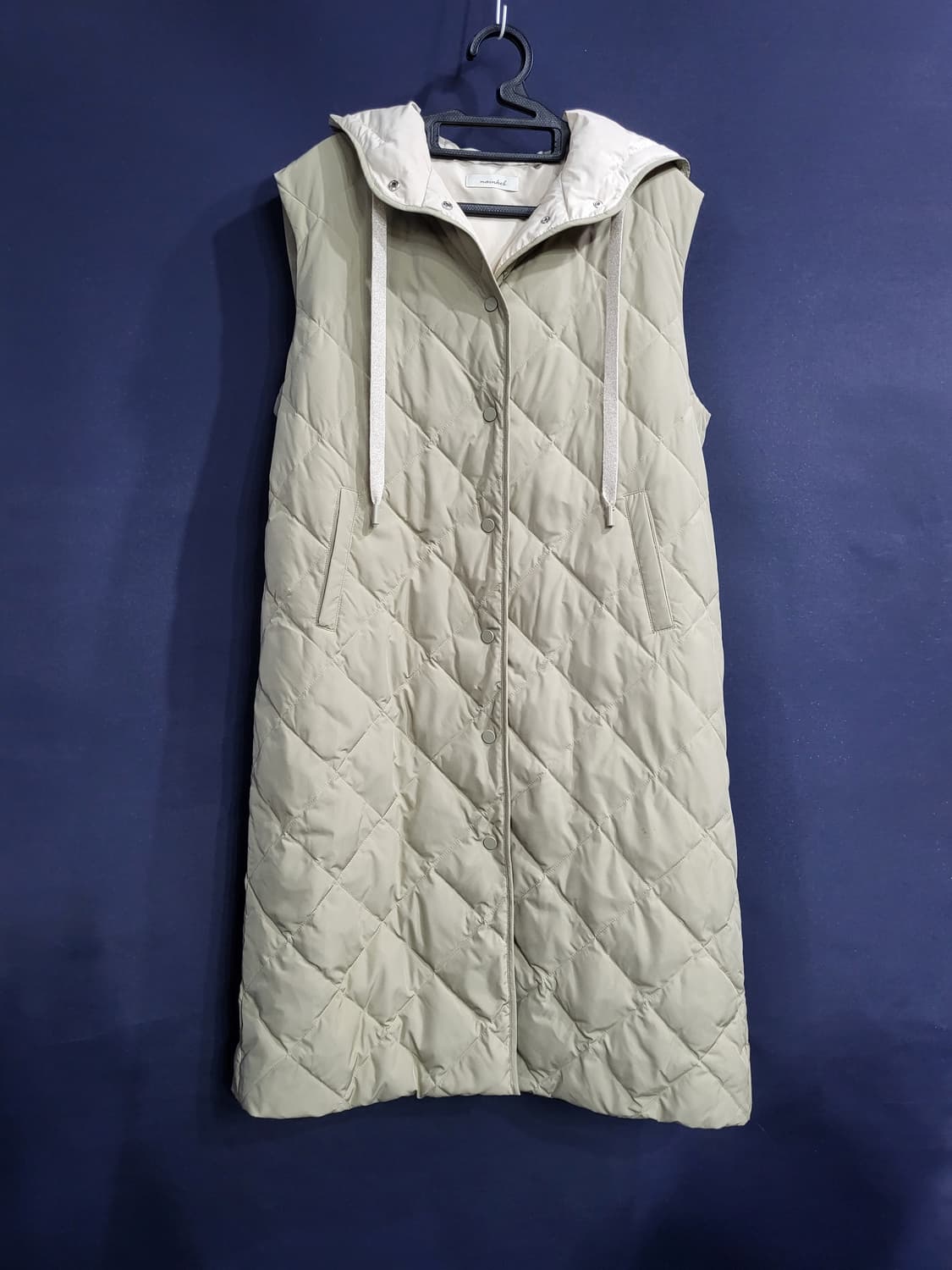 나인콥 덕다운 후드 롱패딩 상품이미지1