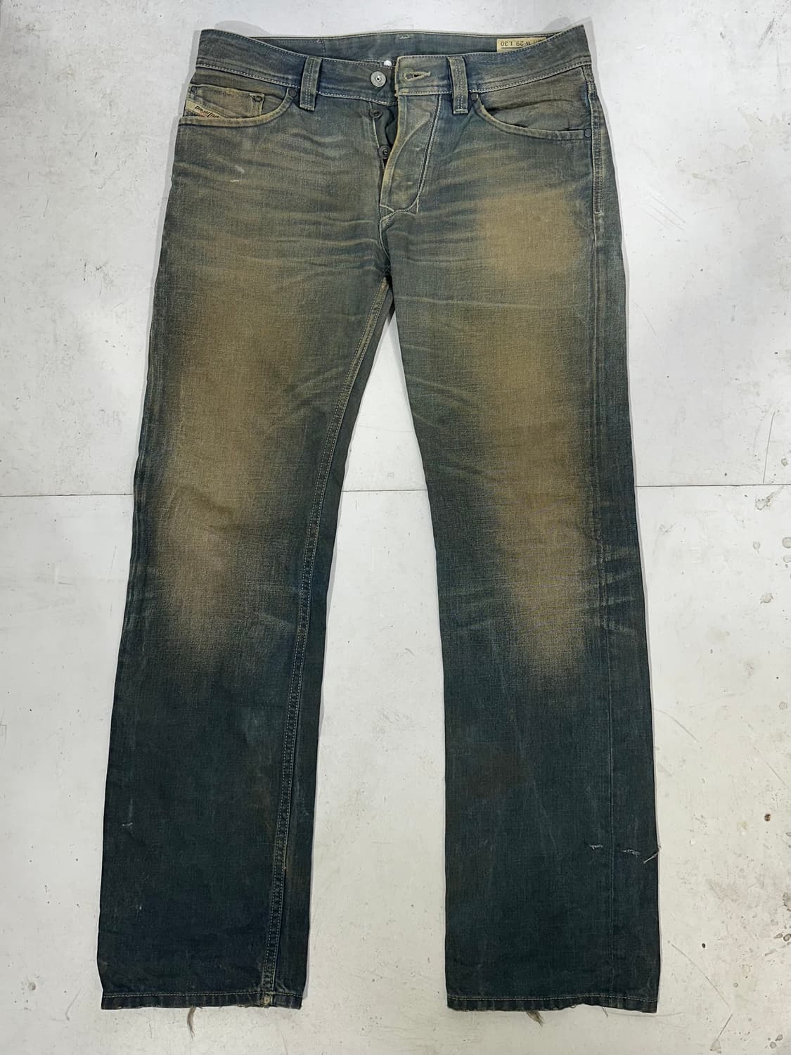 디젤 진청 워싱 LARKEE 와이드 데님 팬츠 청바지  상품이미지4