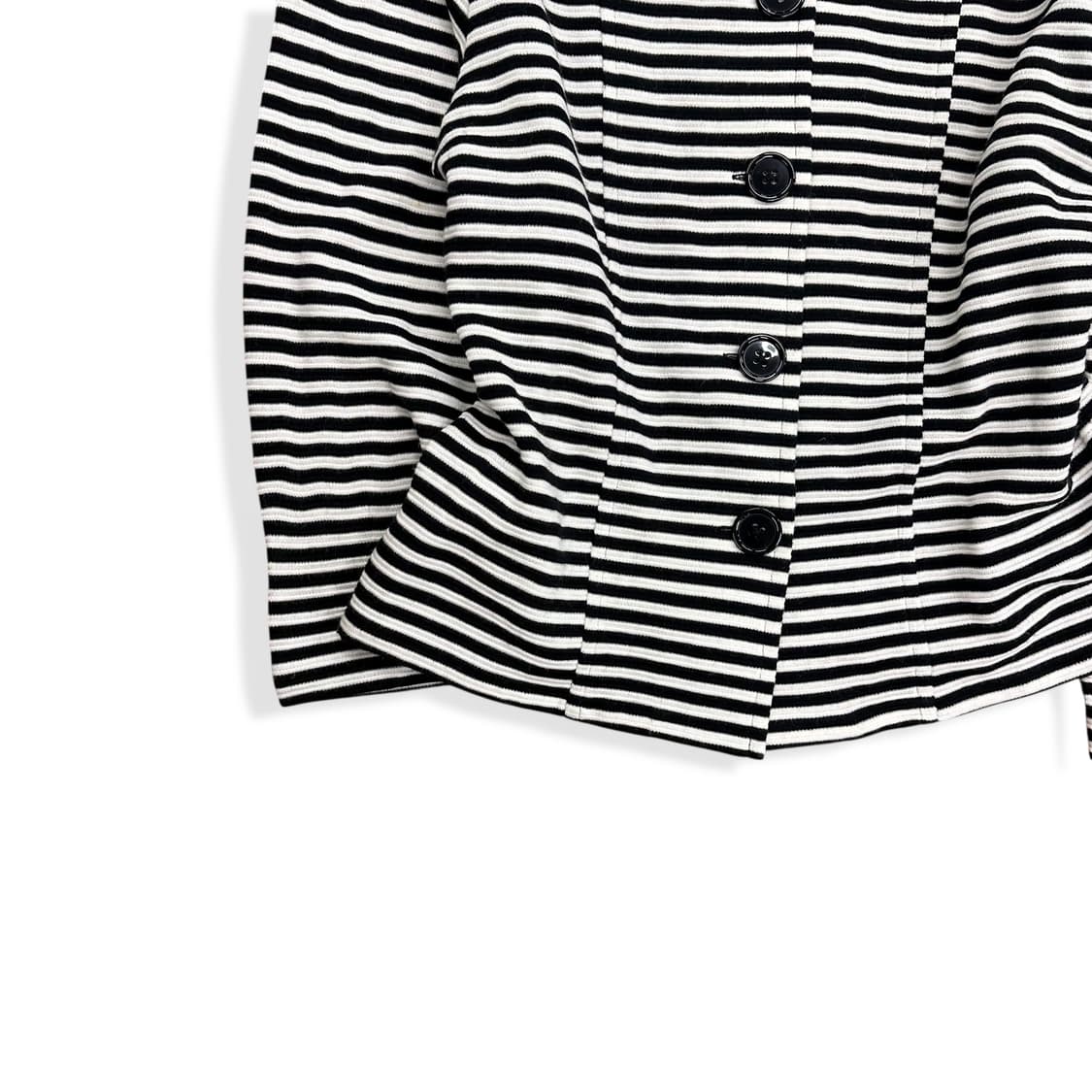 Chrome Stripe Big Button Shirt Jacket 상품이미지4