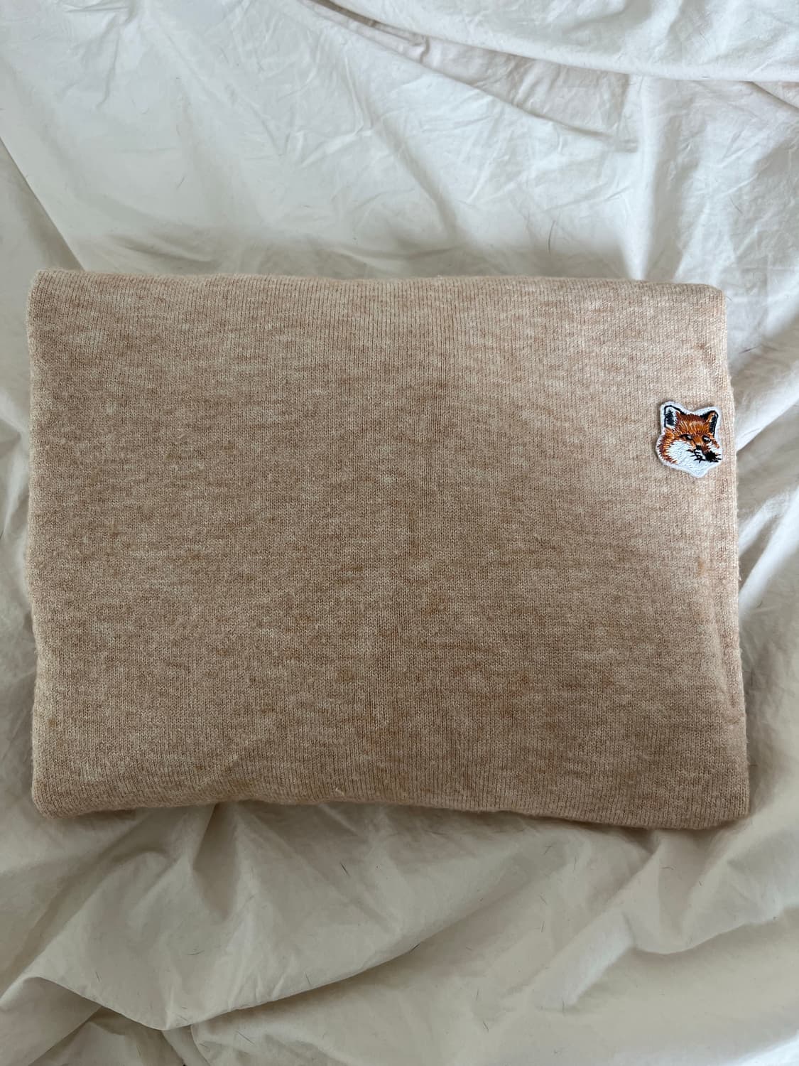 메종키츠네 폭스헤드 와펜 니트(L) 상품이미지1