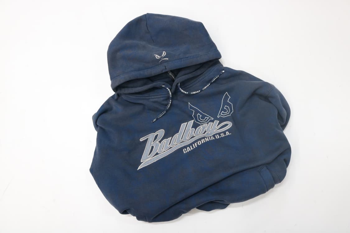 배드보이 빈티지 네이비 선페이딩 오버사이즈 후디 상품이미지2