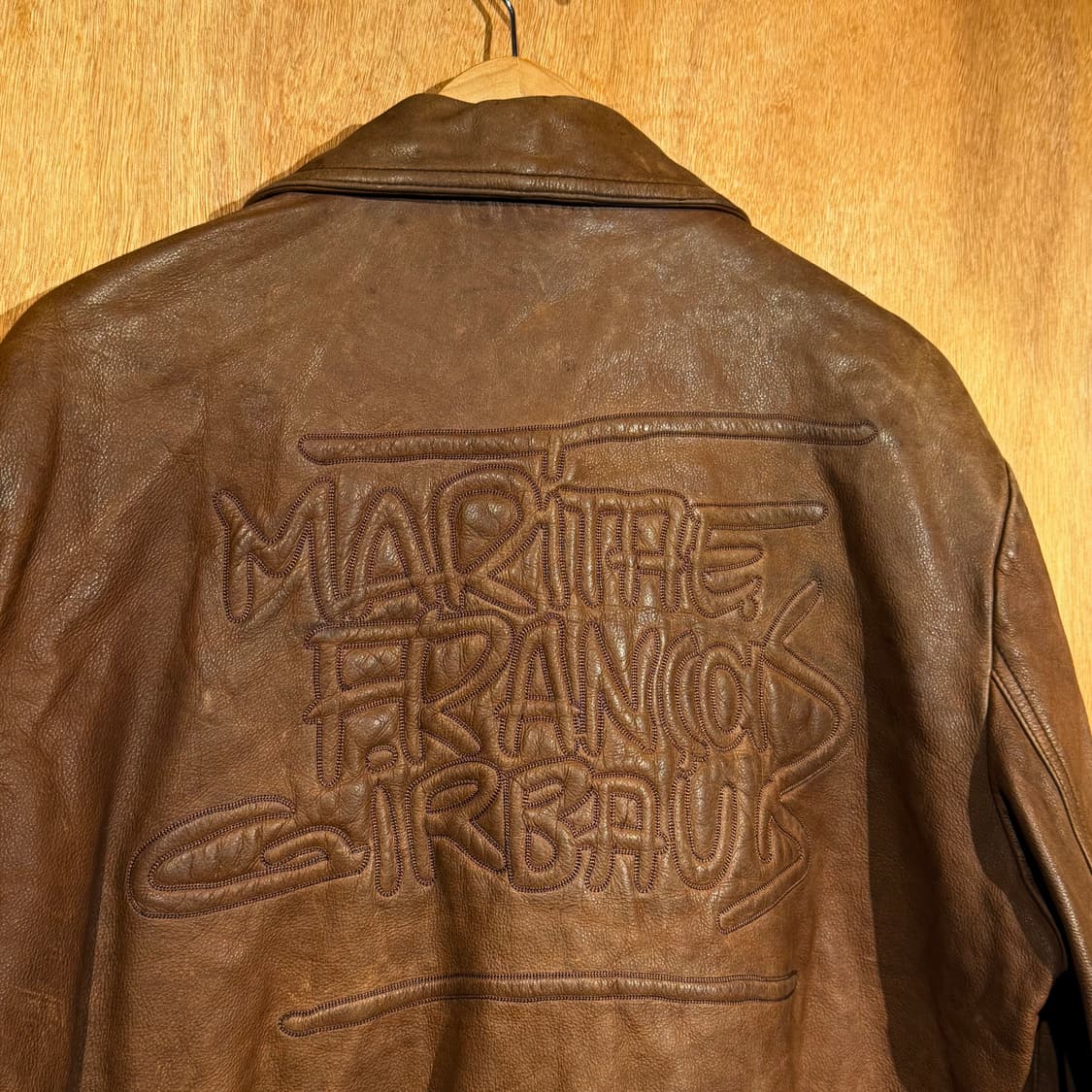 마리떼프랑소와저버 90s 카우레더 라이더 자켓 L 소가죽 상품이미지7