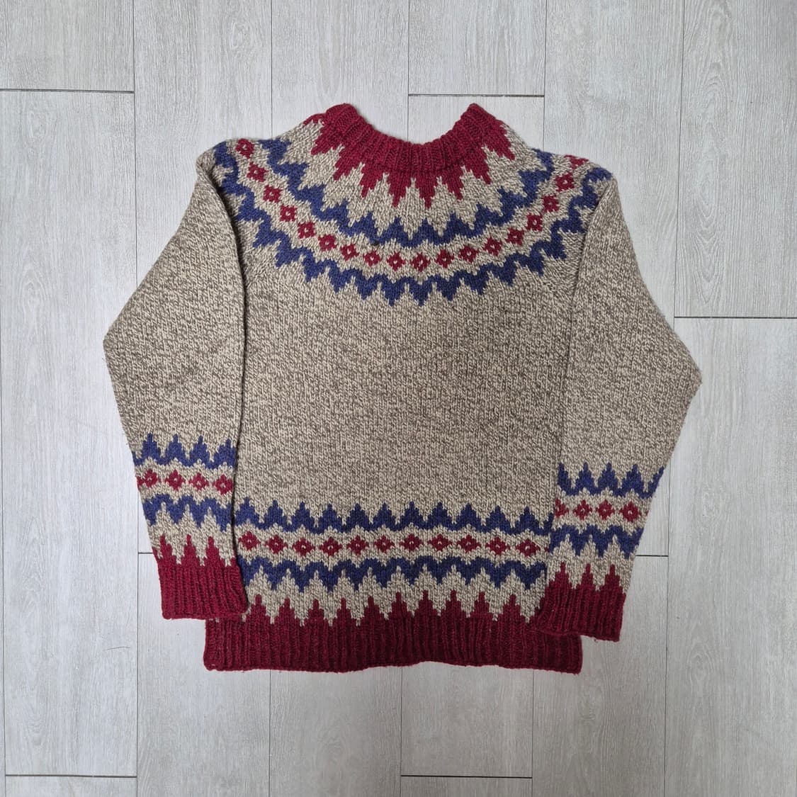 Vintage 헤비울 니트 Made in USA (S) 상품이미지3