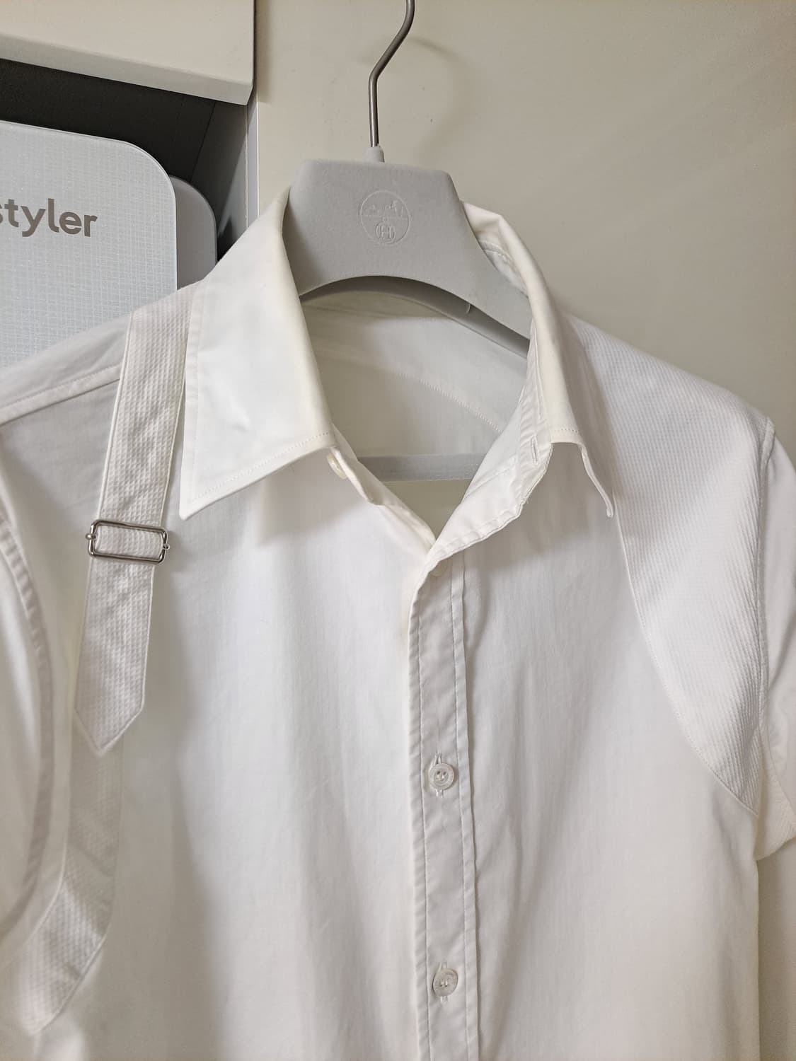 MCQUEEN 알렉산더 맥퀸 - 버클 하네스 실크 셔츠 95 상품이미지5