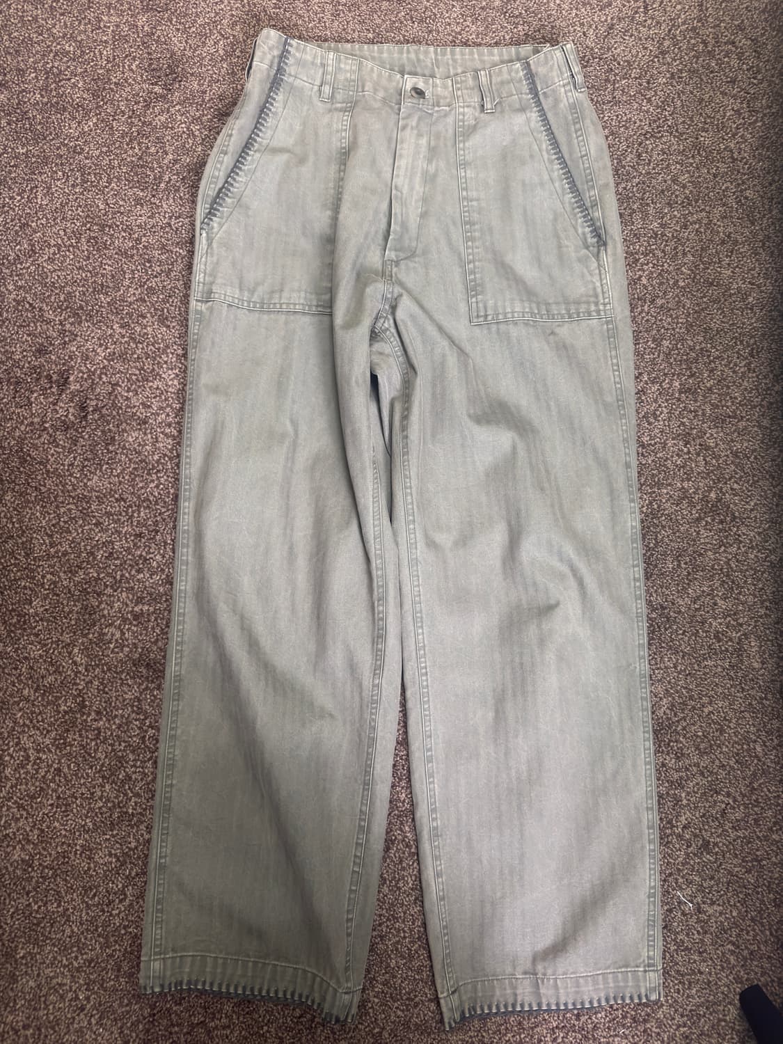 퍼렌 스티칭 퍼티그 팬츠 머드 (2) 상품이미지2