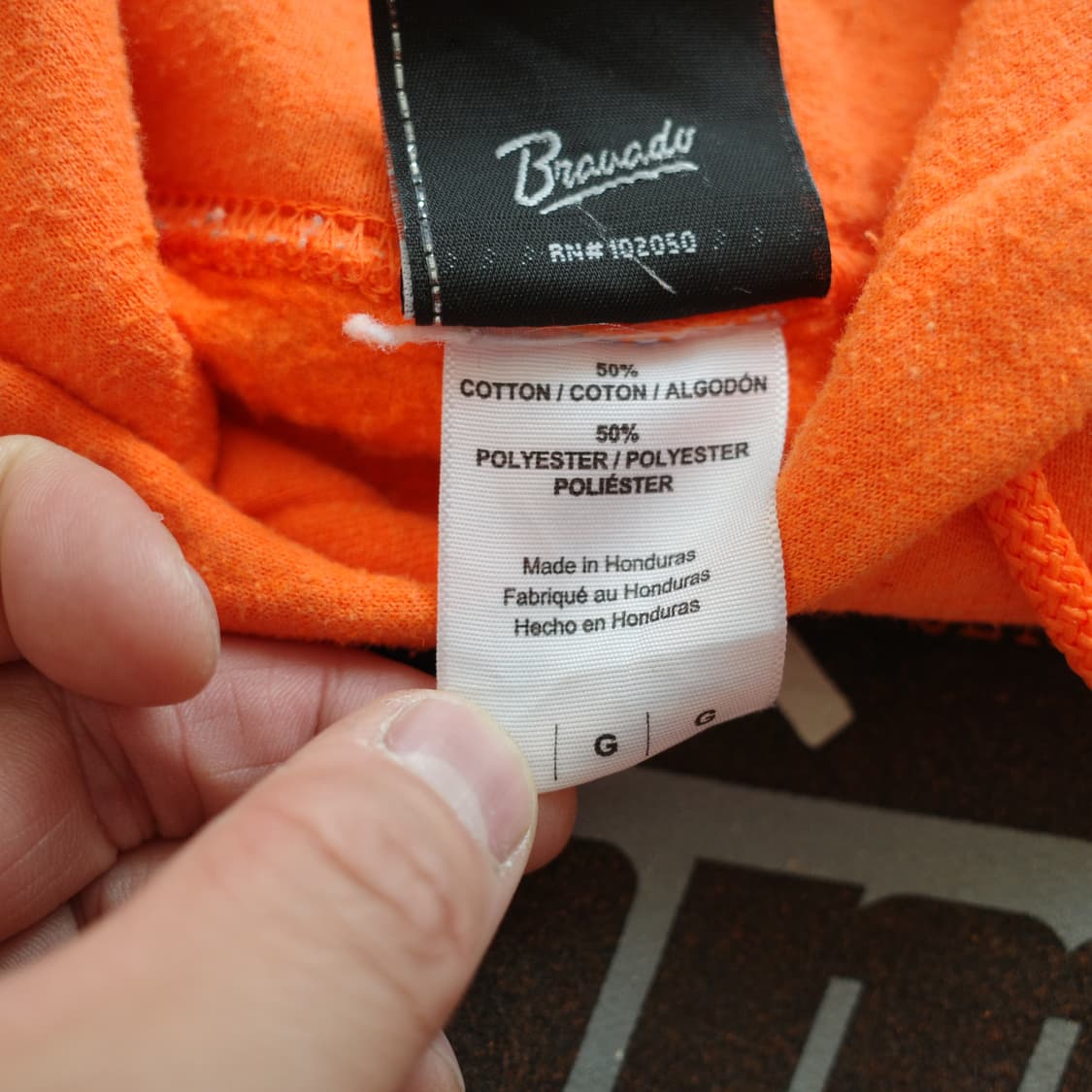 할리데이비슨 오렌지 후드티 양팔프린트 상품이미지7