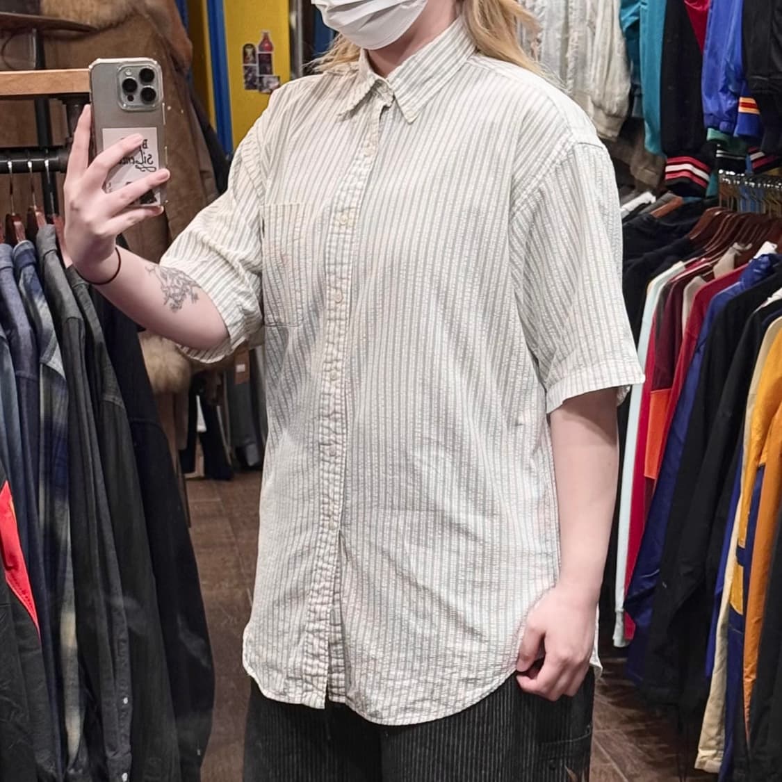 [HI] 폴로 랄프로렌 반팔셔츠 스트라이프 그린 상품이미지4