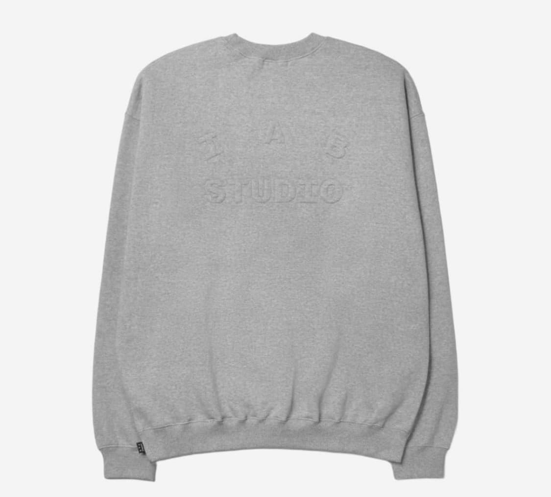 IAB STUDIO 엠보스드 스웨트셔츠 그레이 상품이미지1