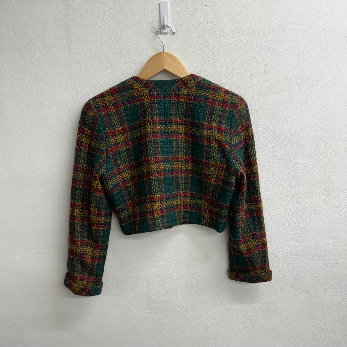 JPN VIVID 체크 트위드 크롭 트위드 자켓 9A3 상품이미지3