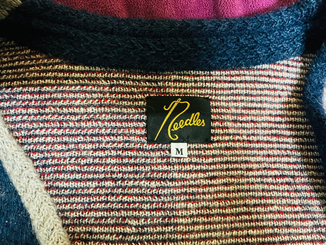 니들스(needles) 빠삐용 모헤어 그레이블루 가디건 드립니다  상품이미지6