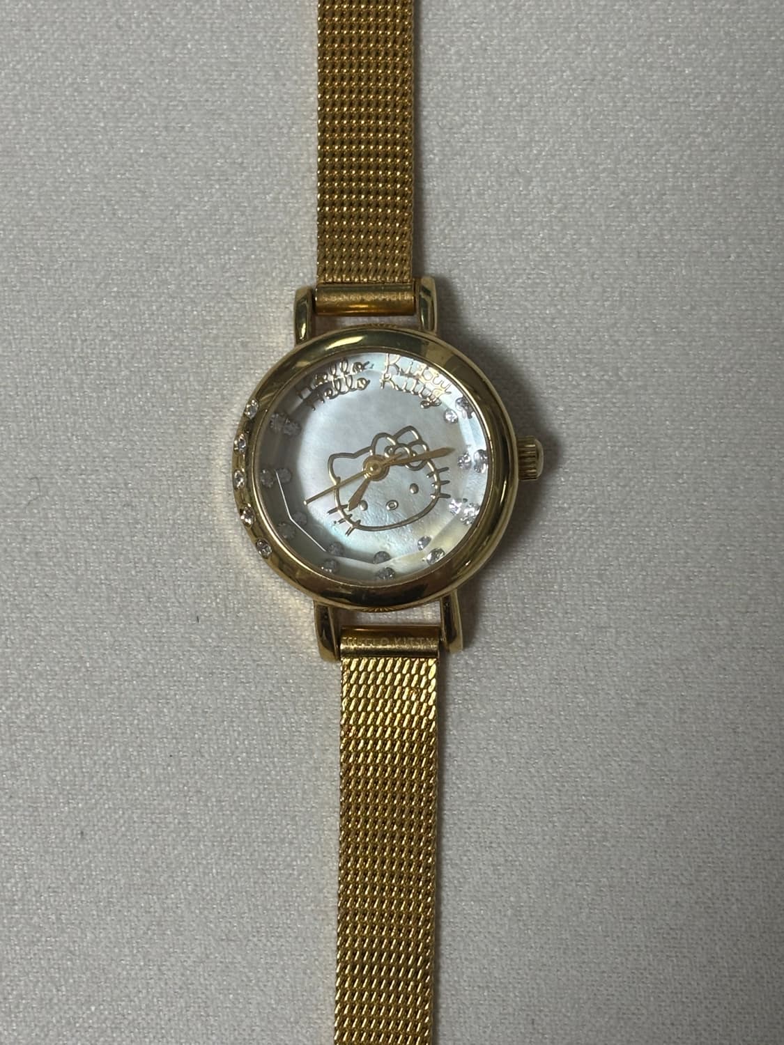 헬로키티 Made in Korea 골드 메쉬 시계 (희귀 / Y2K) 상품이미지2