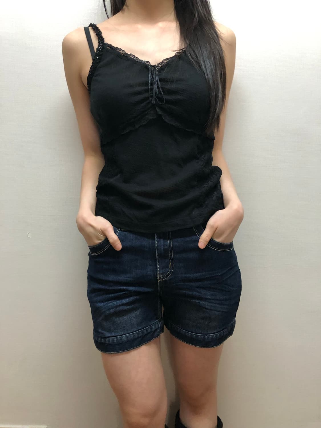 빈티지 블랙 레이스 슬리브리스 상품이미지6