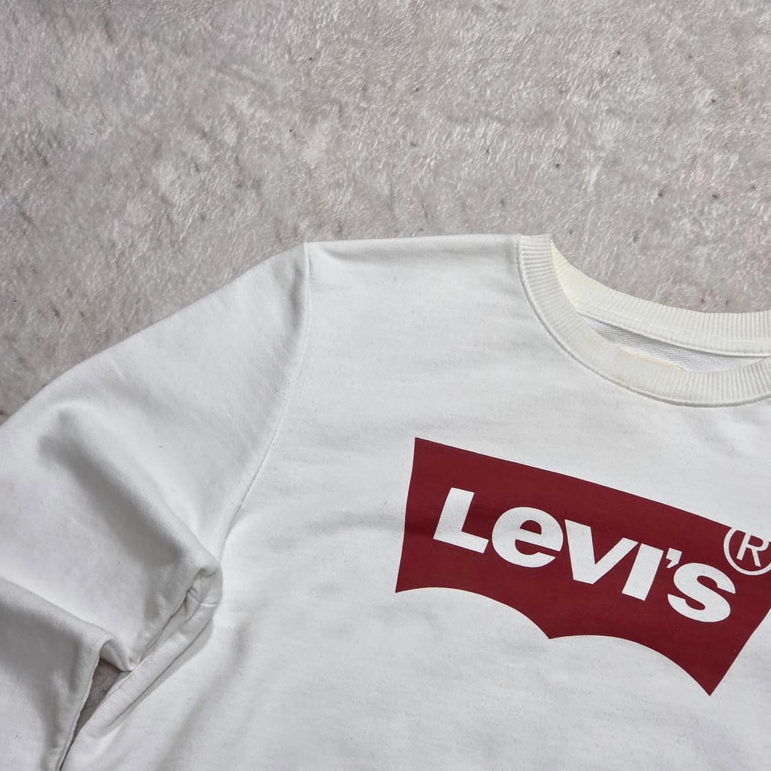 리바이스 화이트 빅로고 맨투맨 상품이미지2