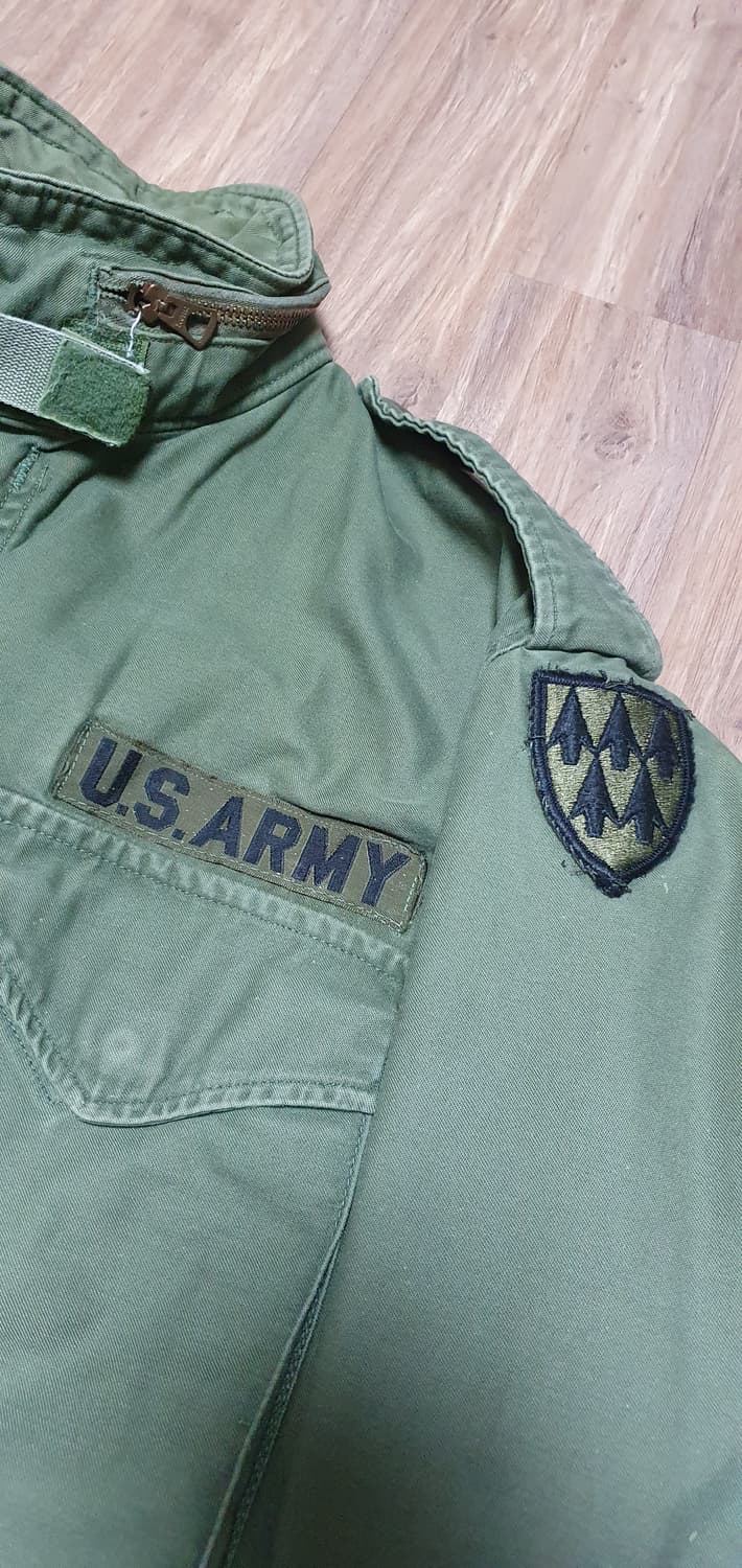 미군 오리지널 m65 필드자켓 3세대 미디움숏 '75년 생산 상품이미지5