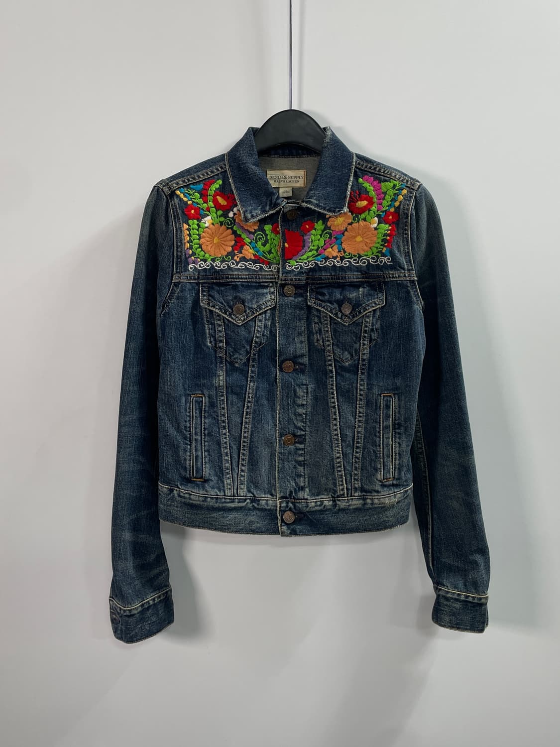 데님앤서플라이 우먼스 플라워 자수 청자켓 (on.699) 상품이미지1