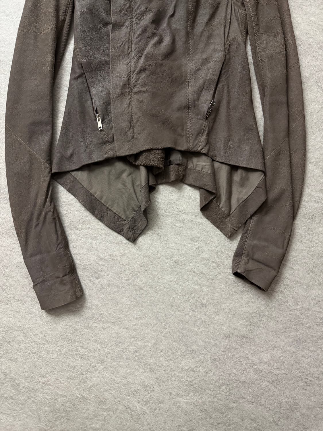 릭오웬스 하이넥 램스킨 자켓 상품이미지5