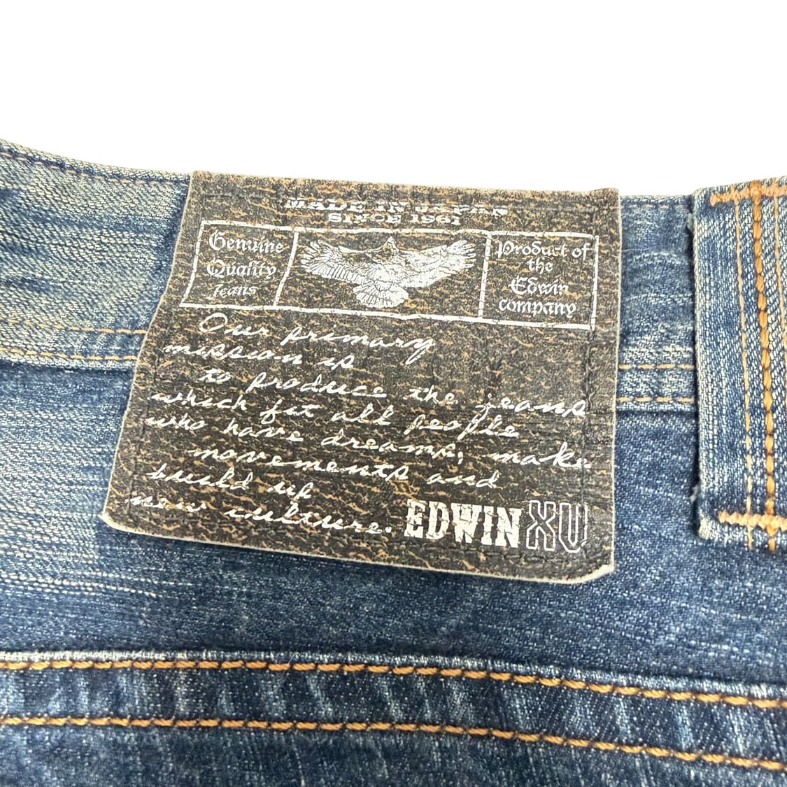 Edwin 에드윈 중청 워싱 세미부츠컷 플레어 데님팬츠 상품이미지7