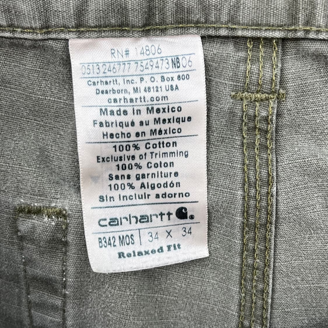 칼하트 b342카고 워크팬츠 r2601 상품이미지6