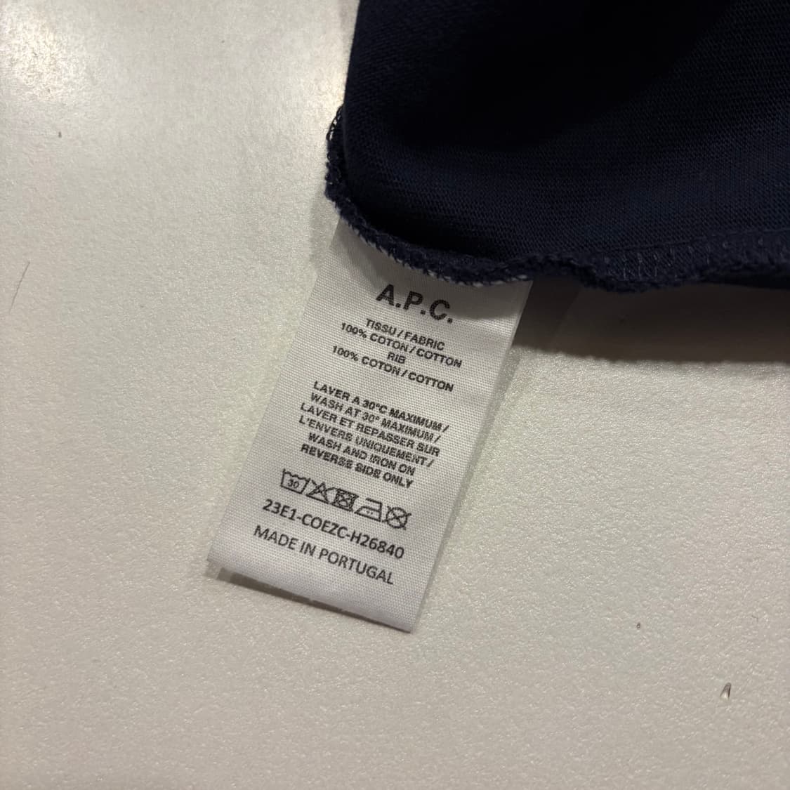 [M] A.P.C. 아페쎄 네이비 반팔 티셔츠 C179 상품이미지6