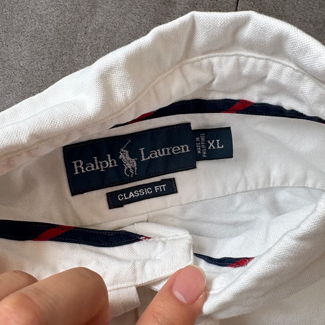 폴로 정품 화이트 멀티 포니 로고 옥스포드 셔츠 상품이미지6