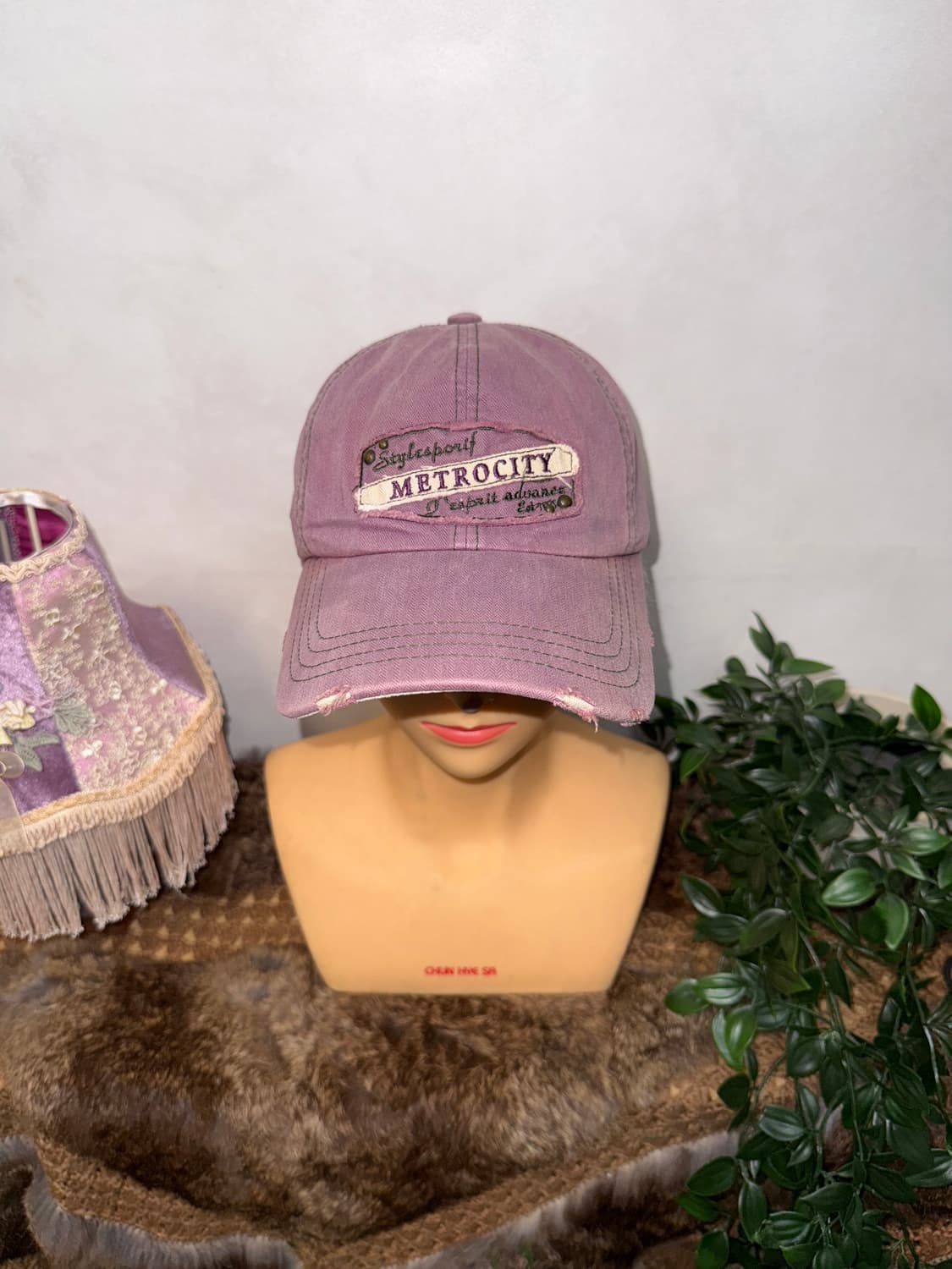 Metro City lavender stud logo ball cap 상품이미지1