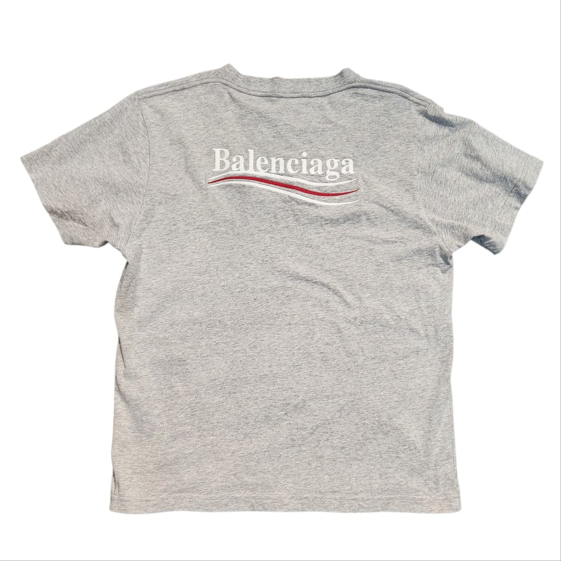발렌시아가 웨이브로고 반팔 티셔츠 그레이 (L) 상품이미지2