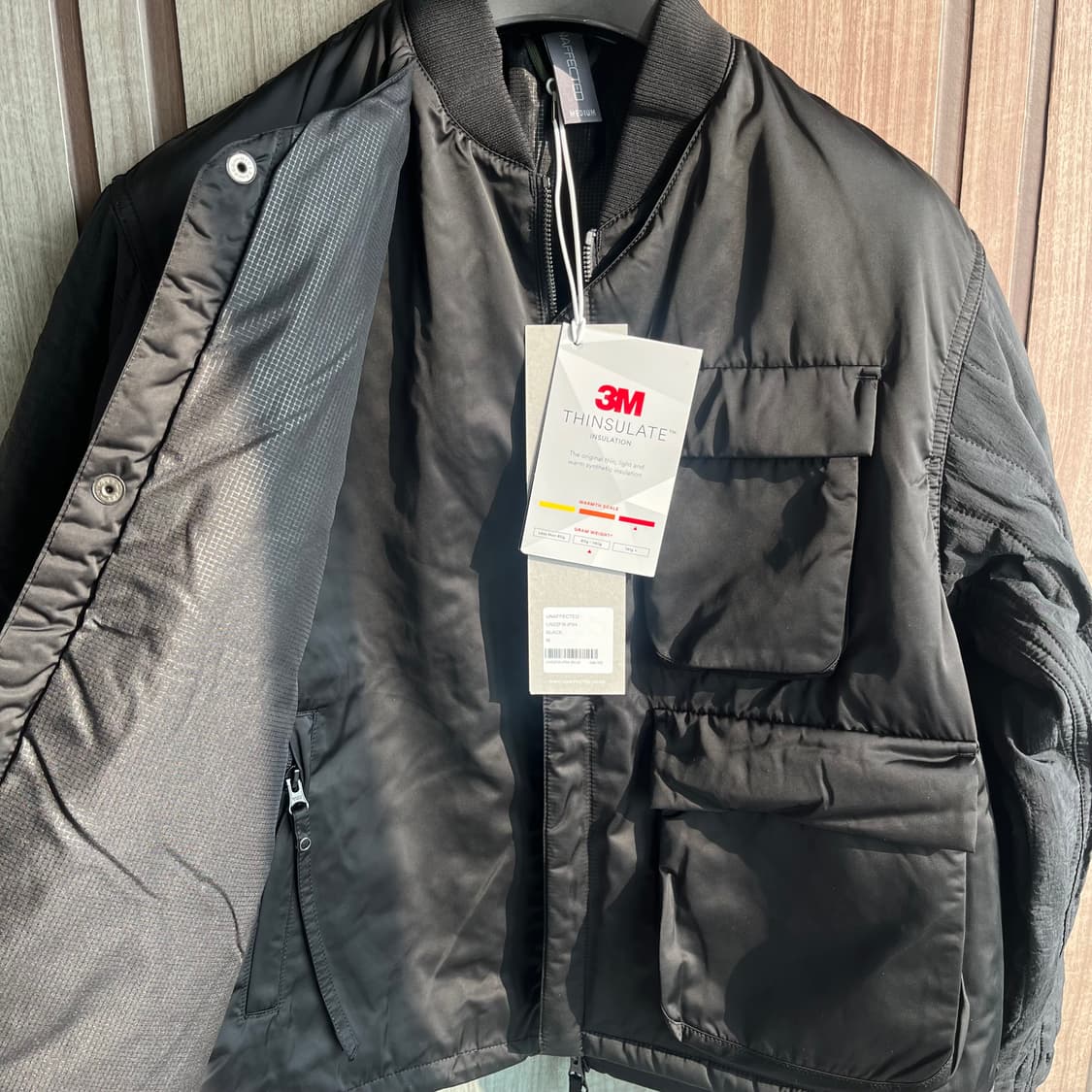 [새상품]언어펙티드 패디드 레이어드 플라이트 자켓 블랙 상품이미지6