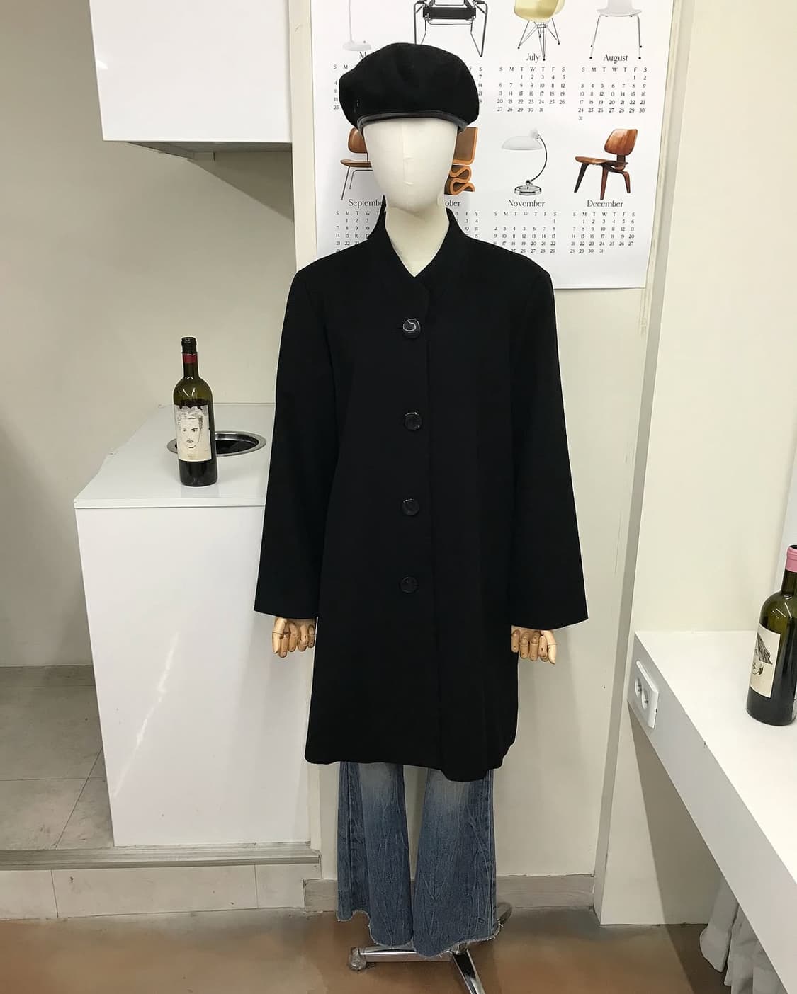 일제 차이나카라 캐시미어 코트 상품이미지4