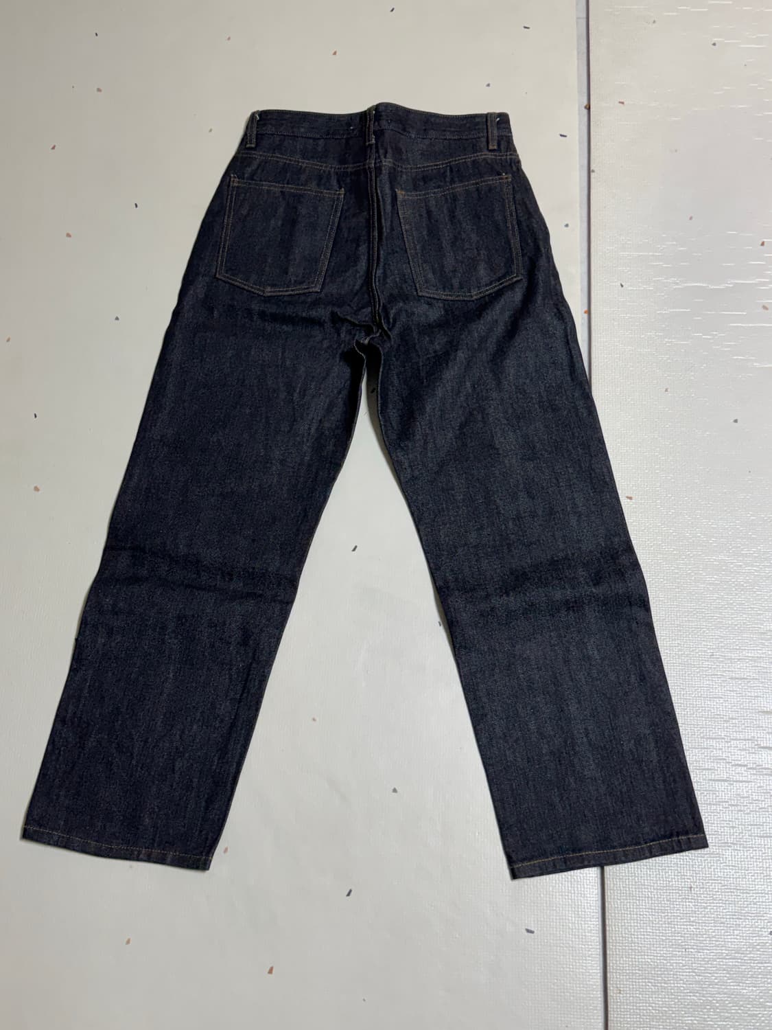 [30] 비슬로우 컴피 원턱 셀비지 데님팬츠 블랙 상품이미지3